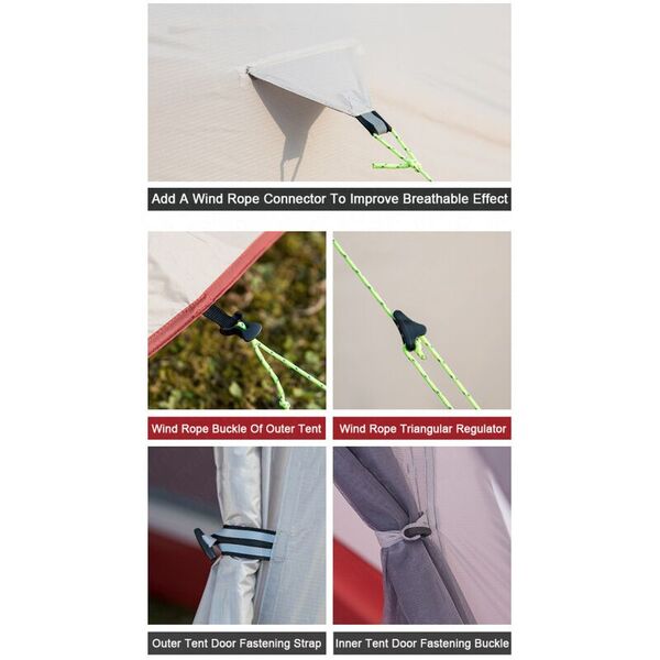 Палатка NATUREHIKE Cloud Up-3 Ultralight, 3 местная, оранжевая