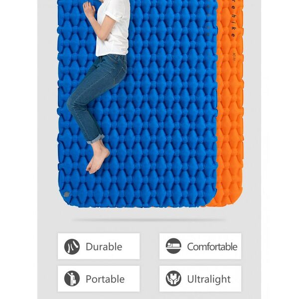 Коврик надувной NATUREHIKE FC11, 2 местный 200х120х6.5см, голубой