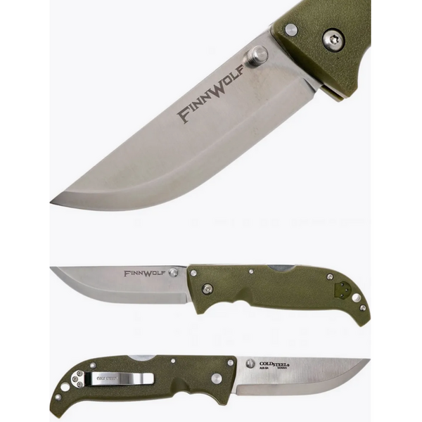 Нож складной Cold Steel Finn Wolf OD Green, сталь AUS8A