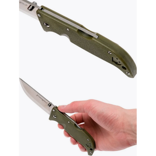 Нож складной Cold Steel Finn Wolf OD Green, сталь AUS8A