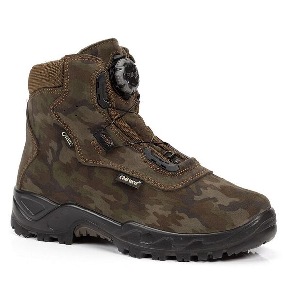 Камуфляжные ботинки для охоты CHIRUCA Labrador Camo (Boa - система без шнурков)