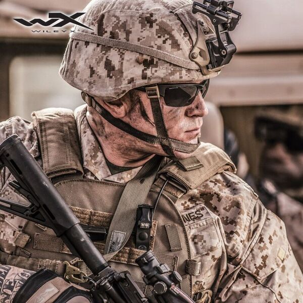 Баллистические очки для тактической стрельбы Wiley X Valor Matte Black (Grey)
