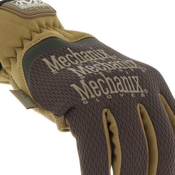 Прочные перчатки с сенсорными вставками MECHANIX Work FastFit Brown