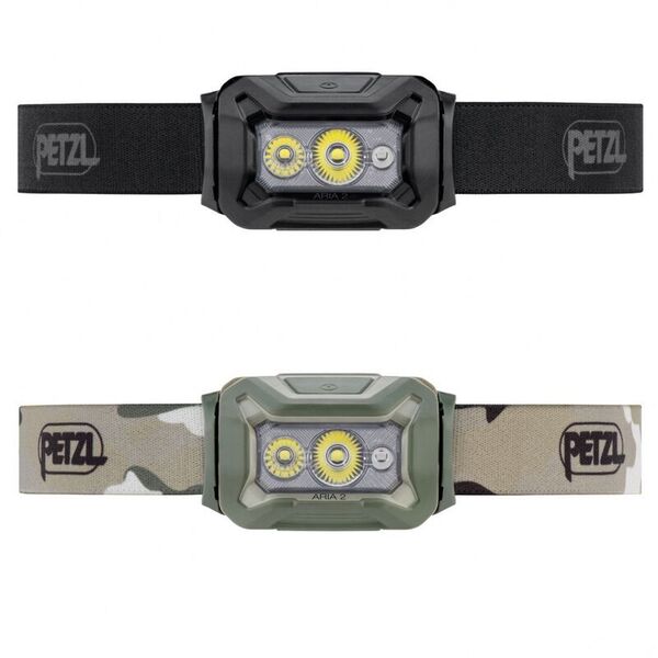 Налобный тактический фонарь PETZL Aria 2 RGB Camo (450 люмен)