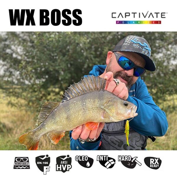 Поляризационные очки Wiley X Boss Matte Black (CAPTIVATE Polarized Blue Mirror)