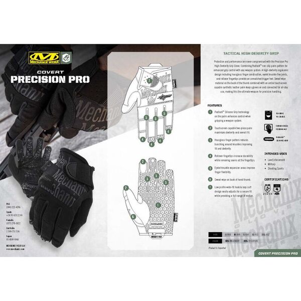 Тактические перчатки MECHANIX Precision Pro High-Dex Grip Covert