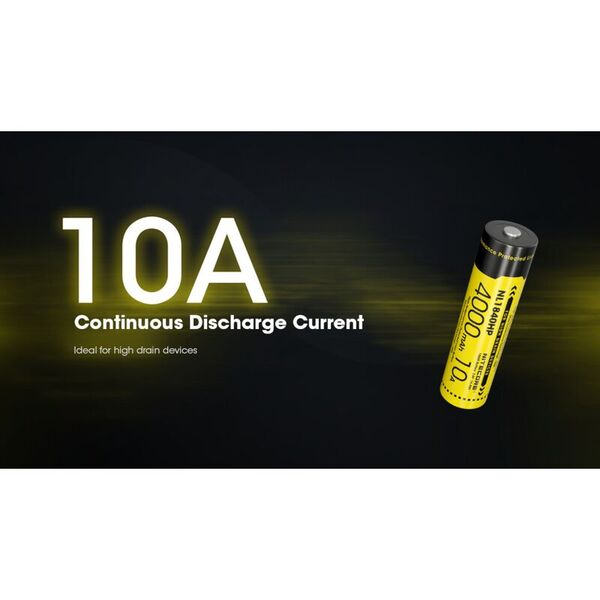 Аккумулятор NITECORE с защитой NL1840HP (18650 3.6v 4000mAh Li-ion 3.6v 10A)