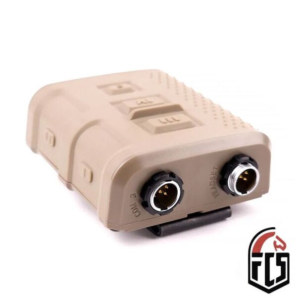 Кнопка Push-To-Talk для подключения двух раций гарнитуры или наушников FCS V60-TAN