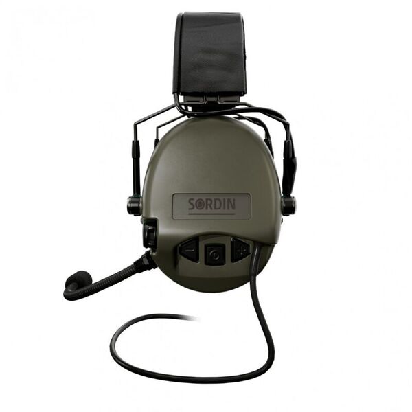 Активная гарнитура Sordin Supreme MIL CC Slim Green для раций с кнопками Push-To-Talk