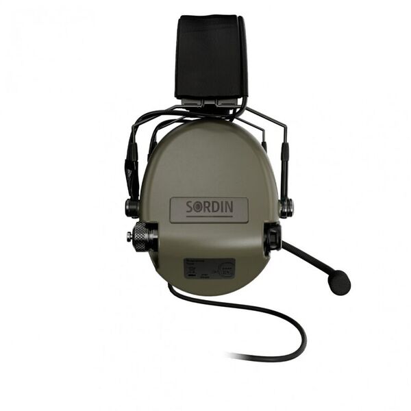 Активная гарнитура Sordin Supreme MIL CC Slim Green для раций с кнопками Push-To-Talk