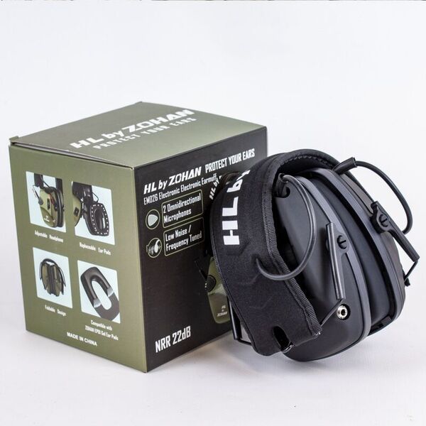 Активные наушники для стрельбы HuntLandia by ZOHAN EM026 Black