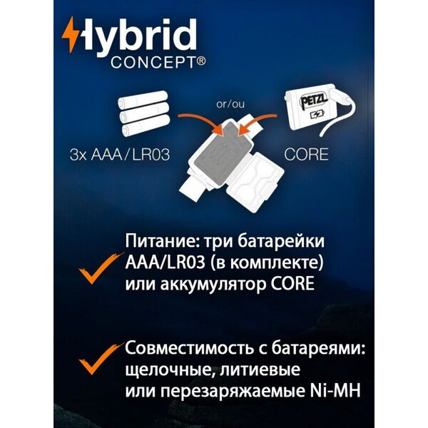 Налобный фонарь PETZL Actik Gray (450 люмен)