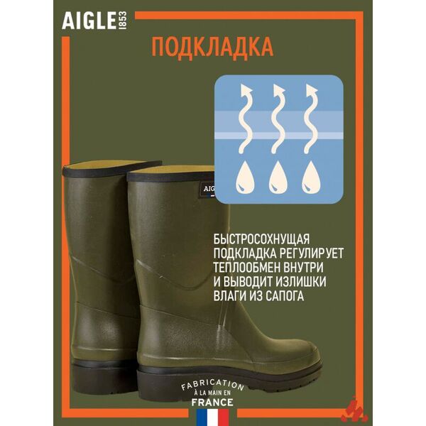 Короткие каучуковые сапоги AIGLE Bison 2