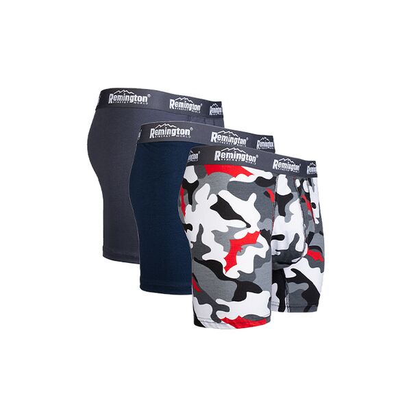 Мужские трусы боксеры Remington, набор 3 шт, микс серый