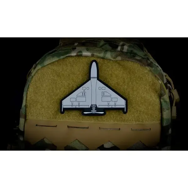 Нашивка, патч "Герань", ПВХ с липучкой.