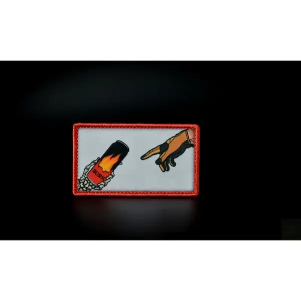 Нашивка, патч "Сотворение язвы" от Корпуса Вышивания.