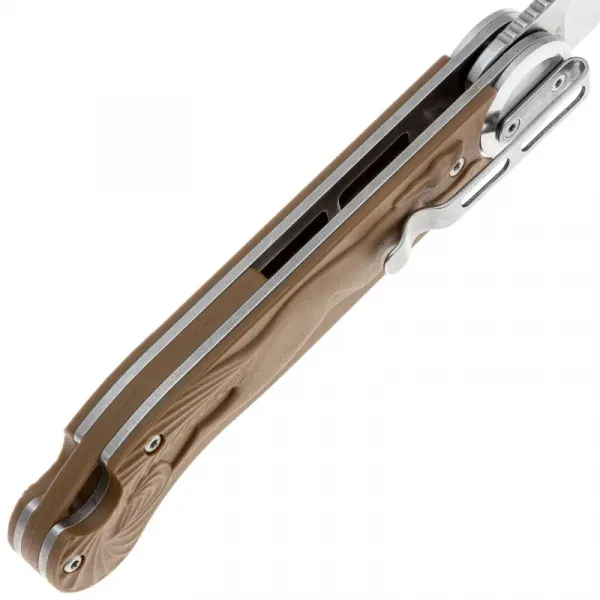 Складной нож Перемен Мысь stonewash 8Cr14MoV, рукоять Brown FRN