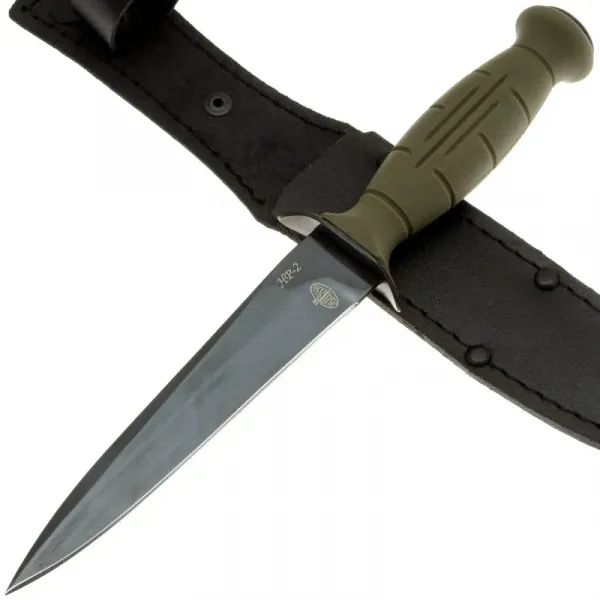 Нож Витязь НР-2 чёрный сталь У8, рукоять оливковый резинопластик