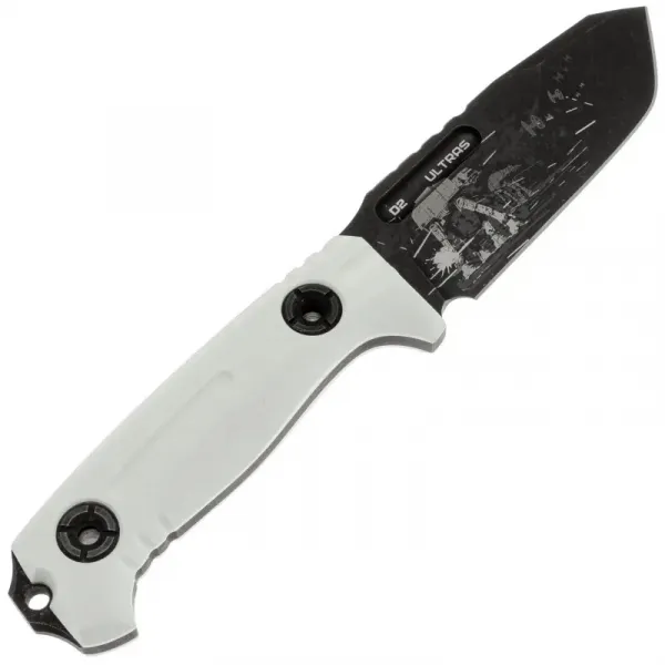 Туристический нож N.C.Custom Ultras Stormtrooper blackwash сталь D2 рукоять White G10