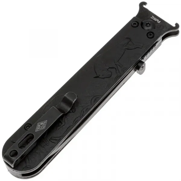 Складной нож Перемен Зубры blackwash 8Cr14MoV, рукоять Black FRN