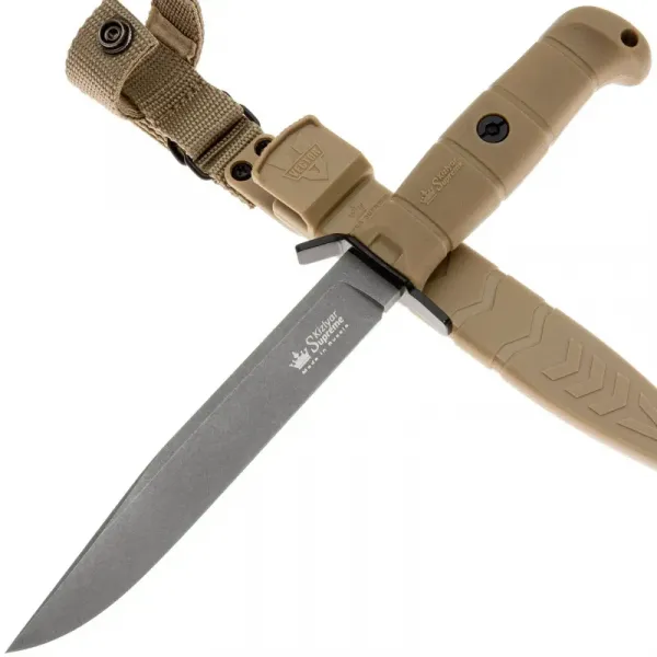 Тактический нож Kizlyar Supreme Vector сталь AUS-10Co Tacwash, рукоять Desert Kraton