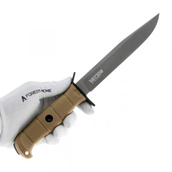 Тактический нож Kizlyar Supreme Vector сталь AUS-10Co Tacwash, рукоять Desert Kraton