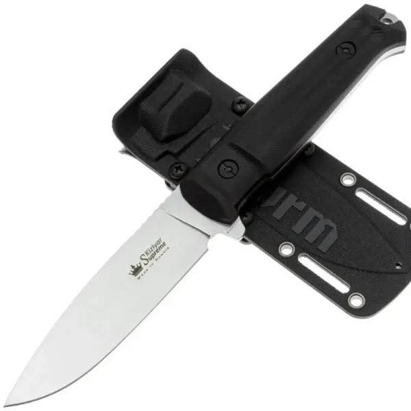 Тактический нож Kizlyar Supreme Sturm сталь AUS-8 Stonewash, рукоять Black G10