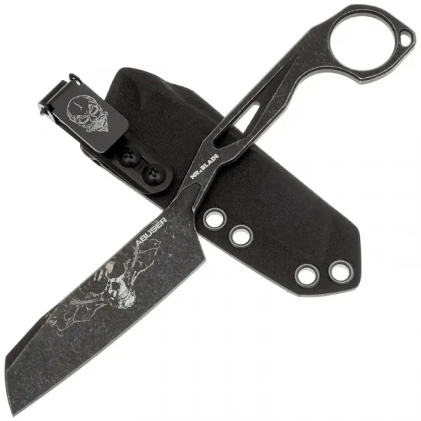 Скелетный нож Mr.Blade Abuser LE Ghost blackwash сталь AUS-8