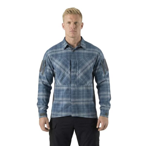 Рубашка MBDU Flannel Helikon, цвет  Western Blue Plaid