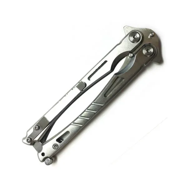 Нож-бабочка Мастер-К Шершень сталь 420, рукоять серая сталь