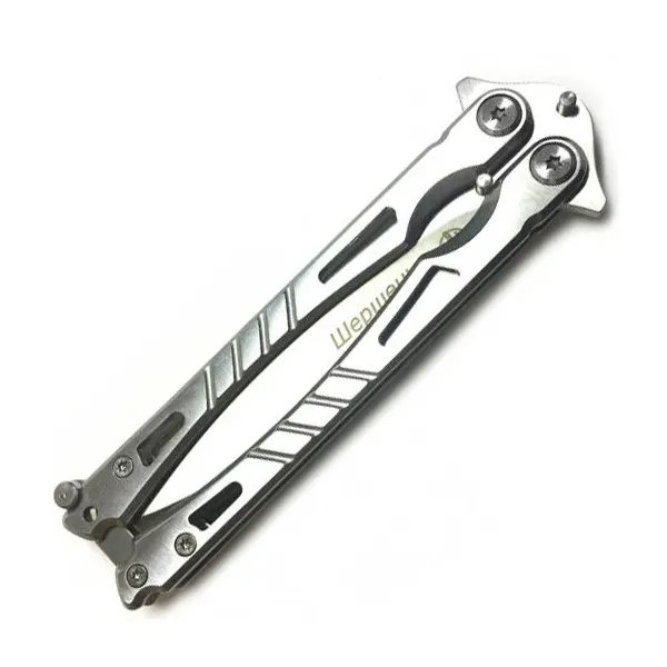 Нож-бабочка Мастер-К Шершень сталь 420, рукоять серая сталь