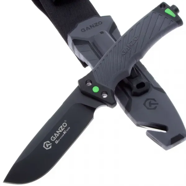 Туристический нож Ganzo G8012 vers.2.0 cталь 8Cr13MoV, рукоять ABS/TPE