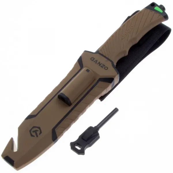 Туристический нож Ganzo G8012 vers.2.0 cталь 8Cr13MoV, рукоять ABS/TPE