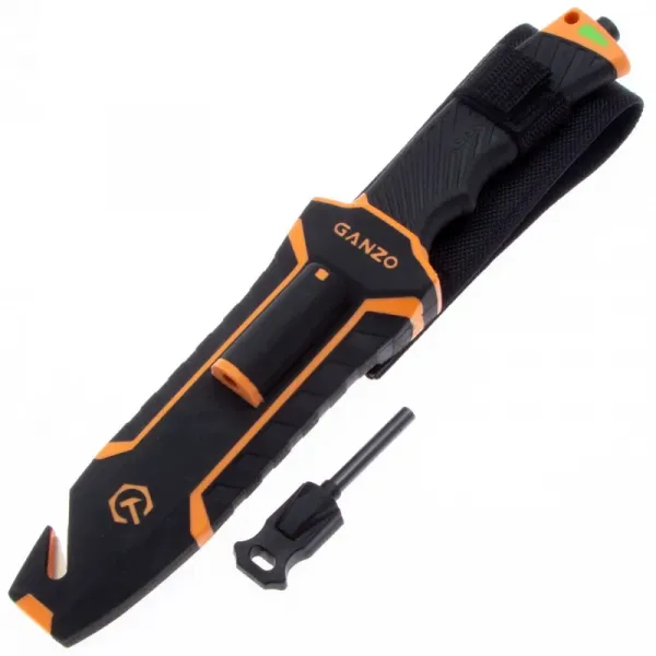 Туристический нож Ganzo G8012 vers.2.0 cталь 8Cr13MoV, рукоять ABS/TPE