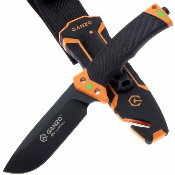 Туристический нож Ganzo G8012 vers.2.0 cталь 8Cr13MoV, рукоять ABS/TPE