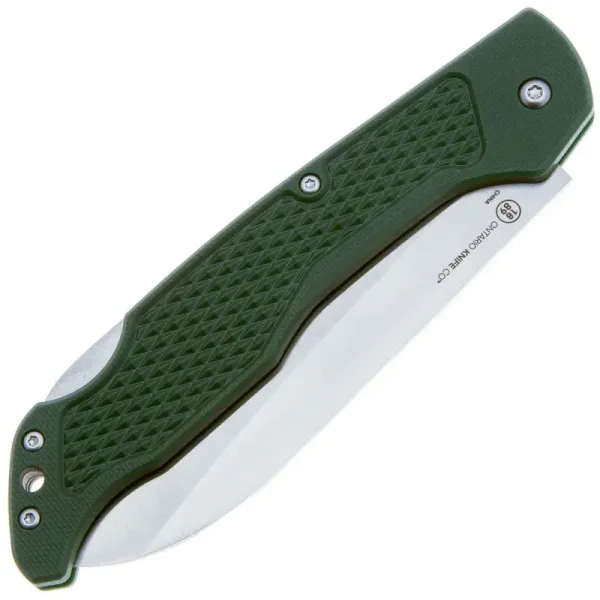Складной нож Ontario Camp Plus Chef сталь AUS-8, рукоять Green GFN