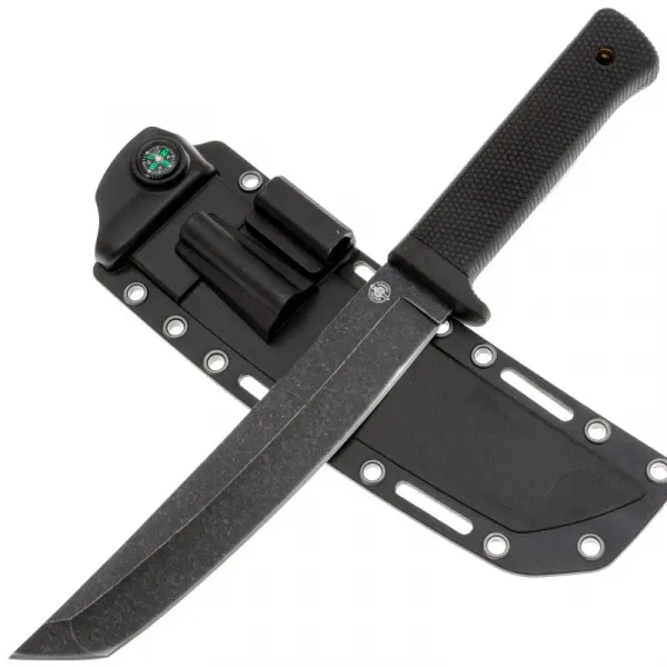 Туристический нож Мастер-К Танто black сталь 420J2, рукоять резина