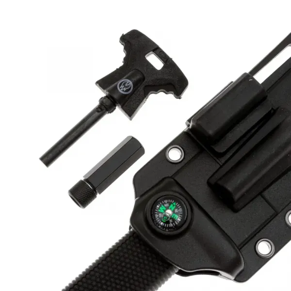 Туристический нож Мастер-К Танто black сталь 420J2, рукоять резина