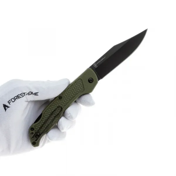 Складной нож Ontario Camp Plus EDC сталь 420, рукоять Green GFN