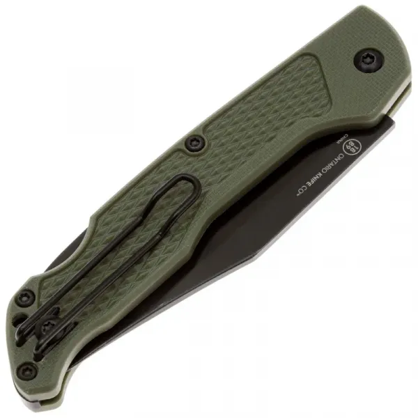 Складной нож Ontario Camp Plus EDC сталь 420, рукоять Green GFN