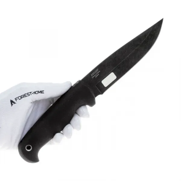 Туристический нож Кизляр Линь черный сталь AUS-8, рукоять эластрон