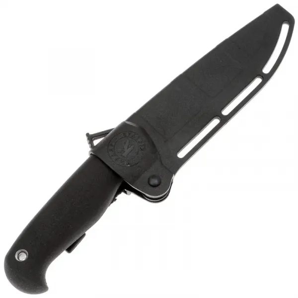 Туристический нож Кизляр Линь черный сталь AUS-8, рукоять эластрон