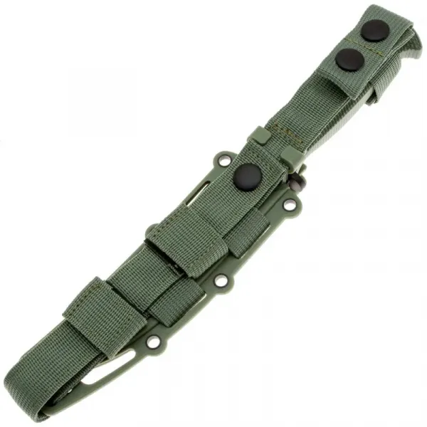 Тактический нож НОКС Смерш М Blackwash сталь AUS-8, рукоять зеленая резина