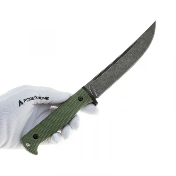 Тактический нож НОКС Смерш М Blackwash сталь AUS-8, рукоять зеленая резина