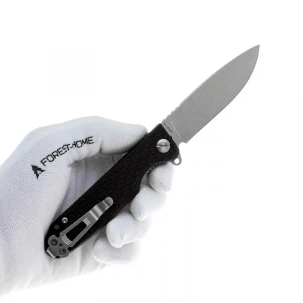 Складной нож Daggerr Dopey DL stonewash сталь 8Cr14MoV, рукоять Black FRN