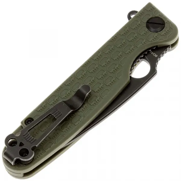 Складной нож Daggerr Piranha DL blackwash сталь 8Cr14MoV, рукоять Olive FRN