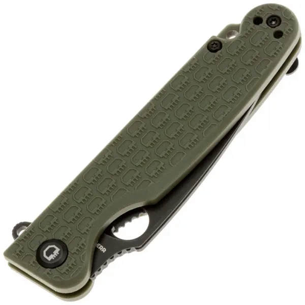 Складной нож Daggerr Piranha DL blackwash сталь 8Cr14MoV, рукоять Olive FRN