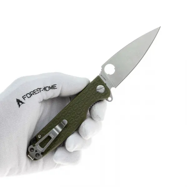 Складной нож Daggerr Piranha DL stonewash сталь 8Cr14MoV, рукоять Olive FRN