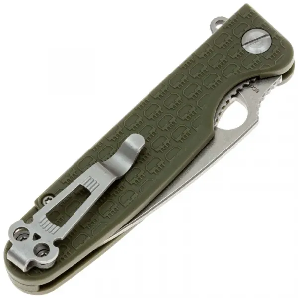 Складной нож Daggerr Piranha DL stonewash сталь 8Cr14MoV, рукоять Olive FRN