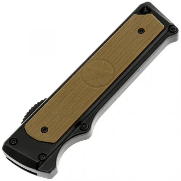 Автоматический нож Витязь ТТ сталь 8Cr13MoV рукоять Black Aluminium/Beige G10